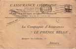 BELGIUM USED COVER 1918 CANCELED BAR LUTTICH - OC1/25 Governo Generale