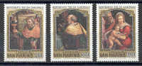 SERIE 3TIMBRES NOUVEAUX SAINT-MARIN SAN MARINO 1981 NOEL PEINTURE PEINTRE BENVENUTO TISI DA GAROFALO - Religión