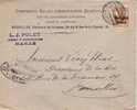 BELGIUM OCCUPATION USED COVER 1917 CANCELED BAR AYWAILLES - OC1/25 General Government