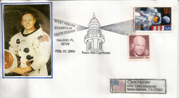 USA. First Moon Landing  (Ponse Inlet Lighthouse. Florida)   Letter  USA - Noord-Amerika