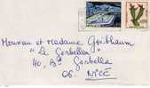 MONACO LETTRE AFFRANCHISSEMENT STADE NAUTIQUE RAINIER III PLANTE EXOTIQUE - Postmarks