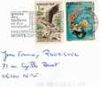 MONACO LETTRE AFFRANCHISSEMENT CONCOURS INTERNATIONAL DE BOUQUETS FLEURS ET CIGOGNE - Postmarks