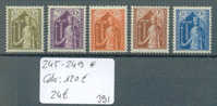 LUXEMBOURG  No Michel 245-249 *  ( Avec Charnière )     Cote : 120 € - Unused Stamps