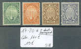 VATICAN  No Michel 17-20 *  ( Avec Charnière ) MANQUE 2 DENTS !!    Cote : 160 € - Unused Stamps