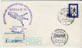 Espace Apollo 16 Lettre De Allemagne Avec Vignette / Space Apolo 16 Recovery Cover W/ Label Germany - Europe