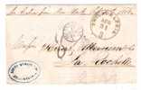 LETTRE DE PHILADELPHIE POUR LA FRANCE .1858 - Covers & Documents