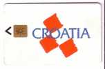 CROATIA - First Chip Issue With Map On Back Side  ( Catalog No. 17. B ) - Croacia
