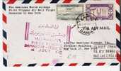 Sy018/ Syrien,  Erstflug Damas-New York 1947, Buntfrankatur - Cartas & Documentos