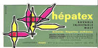 BUVARD - HEPATEX - LABORATOIRES EVANS - PARIS - CARTONEX - ANEMIES - HEPATITES - ASTENIES  - NEUF - Produits Pharmaceutiques