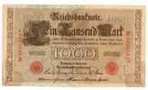 Billet Allemand De 1910 De 1000 Mark -rouge- - 1.000 Mark