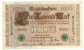 Billet Allemand De 1910 De 1000 Mark  Vert - 1000 Mark