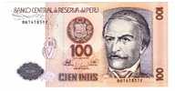 Billet Neuf Du Pérou De 1987 De 100 Intis - Perú