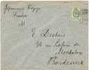 REF LBR 13 - RUSSIE 2 K SEUL SUR LETTRE POUR BORDEAUX 11/3/1909 - Storia Postale