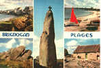 CARTE POSTALE DE BRIGOGNAN - FINISTERE - LE MENHIR MEN MARZ - LA PLAGE - Dolmen & Menhirs