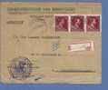 832(3) Op Aangetekende Brief Met Stempel BEKKEVOORT Op Brief "Gemeentebestuur Van Bekkevoort" - 1936-1957 Open Kraag