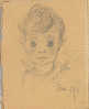 Dessin : Portrait D'enfant, 1931. - Drawings