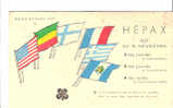 BUVARD - DRAPEAUX DES NATIONS UNIES - V - HEPAX - U. P. S. A. - ETATS UNIS - ETHIOPIE - FINLANDE - FRANCE - GRECE - GUAT - Droguerías