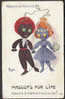 CPA  NENETTE ET RINTINTIN Pour La Vie  Mariage Black Homme Noir  Femme Blanche Mascot´s For Life 1918 Africain - Right