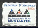 TIMBRE NOUVEAU L'ANDORRE ANDORRA - ANNÉE INTERNATIONALE DES MONTAGNES 2002 - Andere & Zonder Classificatie