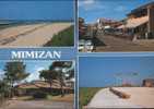 Jolie CP 40 Landes Mimizan Multivue L'Esplanade Rue Piétonne Le Courant - Flamme Mimizan 18-8-97 - Mimizan Plage