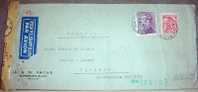 Belgium,AIR MAIL,Letter,Censored,Oppened,Cover,WWII, 1942. - Guerre 40-45 (Lettres & Documents)