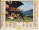 CALENDRIER ALMANACH  PTT GRAND FORMAT EN DOUBLE ANNEE 1989 MONTAGNE ET VACHES ALPAGES /CHALET FLEURI - Big : 1981-90