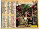 CALENDRIER ALMANACH DES PTT GRAND FORMAT ANNEE 2001 GERANIUM /SAUGE/IMPATIENCE/AGASTAGE / FLEURS ET PLANTES - Big : 2001-...