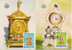 Roumanie " Pendules" Cartes Maximum (6) Yvert 3798/03 - Clocks