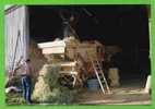 GAUDREVILLE 1989 EN BEAUCE BATTAGE DES FLAGEOLETS SUR MACHINE LECOQ PHOTO M. LAURENT CARTE SUPERBE ETAT - Landwirtschaftl. Anbau