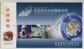 Integrate Circuit,electron Microscope,China 2007 Jiashan Sci-tech Insubation Service Center Advertising Pre-stapmed Card - Informática