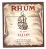 Etiquette De Rhum Blanc  -  Valois  40 %   1 L  -  Cie Française De Conditionnement  Le Havre (76) - Rhum