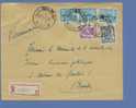 422+527+725 Op Aangetekende Brief Met Stempel LIBRAMONT - Lettres & Documents