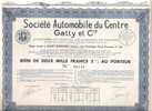 TITRE  . AUTOMOBILE GATTY .ST ETIENNE .42 - Automobil