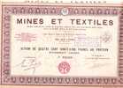 TITRE   . MINES ET TEXTILES - Miniere