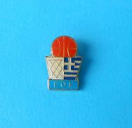 GREECE BASKETBALL FEDERATION - Pin Badge Basketball Association Baloncesto Pallacanestro Anstecknadel Distintivo * Grece - Baloncesto