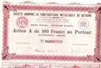 TITRE .METALLIQUES DE BETHUNE .62 - Industrie