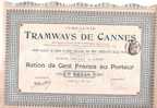 TITRE .TRAMWAYS DE CANNES .06 - Spoorwegen En Trams