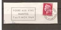 BOISSONS/FLAMME FOIRE Aux VINS NANTES NOV. 1969/Format 10 X 4/lot A (2.10.69) - Wines & Alcohols