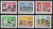 HUNGARY - 1974-80 Buildings. Scott 2230-5. MNH - Unused Stamps