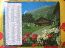 CALENDRIER GRAND FORMAT DOUBLE ALMANACH  PTT1985 MASSIF DES ARAVIS /VALLEE HTE CLAREE + INT POTOS  PAYSAGES DIVERS - Tamaño Grande : 1981-90