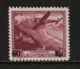 255bis - LIECHTENSTEIN : Posta Aerea Soprastampato N. 14  * - Poste Aérienne