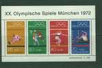 172N0152 Saut En Longueur Basketball Canoe Lancer Du Disque Bloc 7 Allemagne 1972 Neuf ** Jeux Olympiques De Munich - Pallacanestro