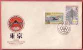 OLYMPIC GAMES TOKIO 1964. Japan ( Jeux Olympiques ) Aviron - Rowing - Rudern - Swimming - Natation - Czehoslovakia Cover - Sommer 1964: Tokio