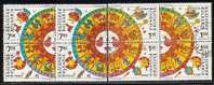BULGARIE - 1993 -  Calendrier Astrologie - Noel - 2 Serie - Obl. - Astrology