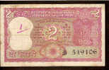 2 Rupees "INDE"  Tigre   1977- 82   Ro 38   39 - India