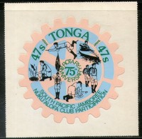 Tonga 1980 47s Boy Scout Jamboree Rotary International Sc C292 Odd Shaped MNH # 494 - Other & Unclassified