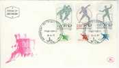 F1259 Judo Lancer Du Poids Escrime Israel 1977 FDC Premier Jour - Judo