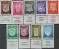 Israel 1966 Mi# 321-327, 332, 334 ** MNH - Ungebraucht (mit Tabs)