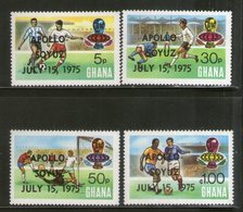 Ghana 1975 Football Apollo Soyuz Space Flight Sc 549-52 MNH # 1063 - Nuovi