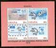 GHANA 1974 U.P.U CENTENERY, AIRMAIL LETTER, STAMP ON STAMP MNH** S/s #  7886 - U.P.U.